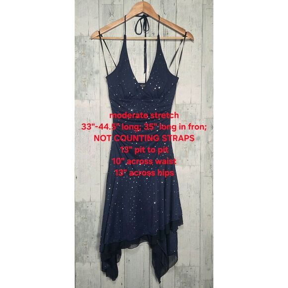 VTG City Triangles Glitter Fairy Grunge Whimsigoth Dress Sz. M(jr - Picture 3 of 6